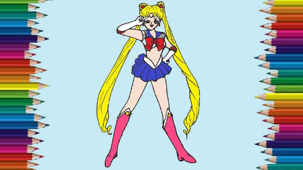 How to draw sailor moon step by step | Anime girl drawing easy