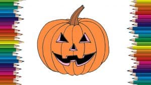 How To Draw A Halloween Pumpkin Halloween Pumpkin With Evil Scary Smile