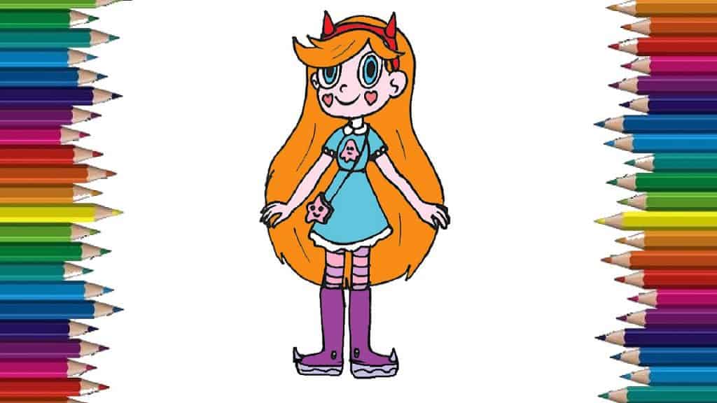 How to draw Star Butterfly from Star vs the Forces of Evil step by step