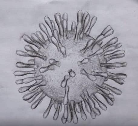 How to Draw virus Corona step by step