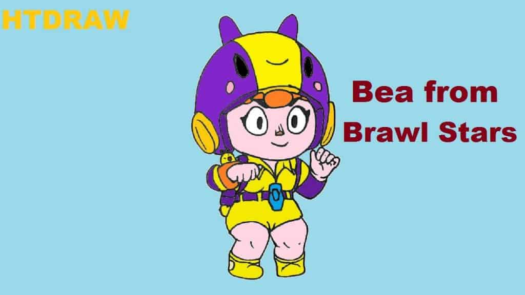 How to draw Bea from Brawl Stars step by step