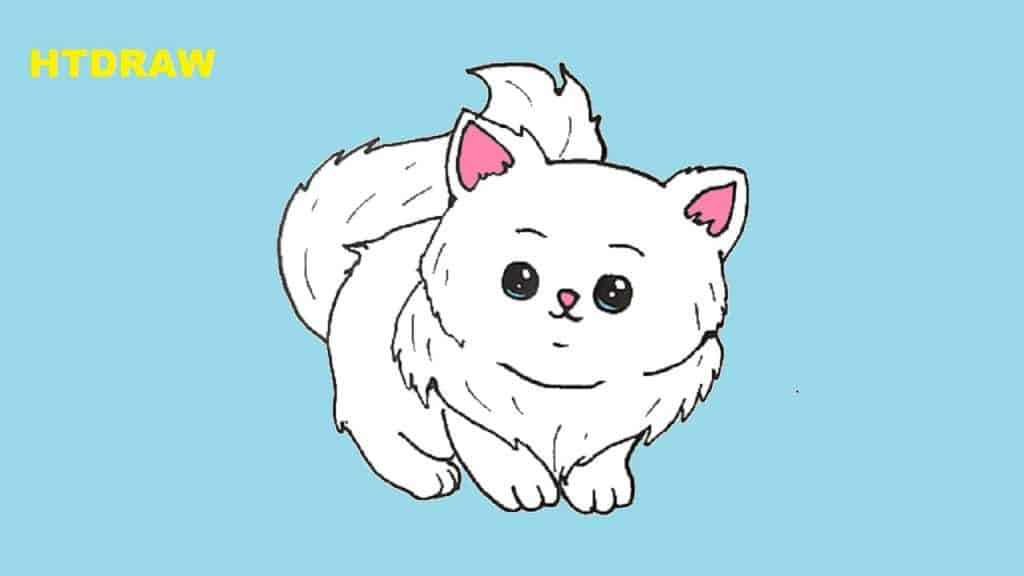 How to draw a baby kitten cute and easy