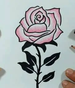 How to draw a rose step by step