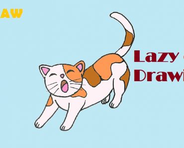 How to draw a lazy cat step by step