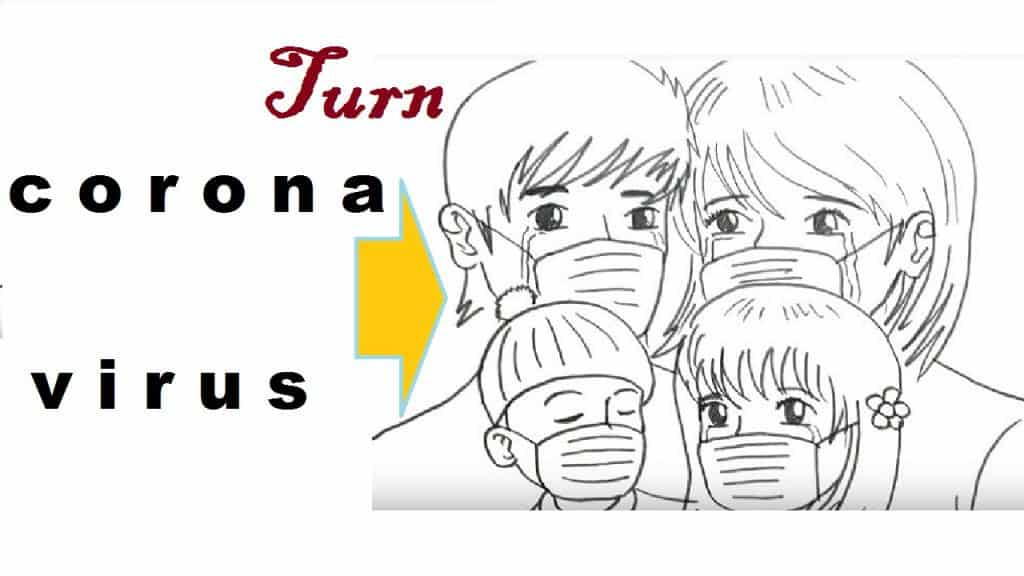 How to turn words CORONA VIRUS into sad picture of wuhan people step by step