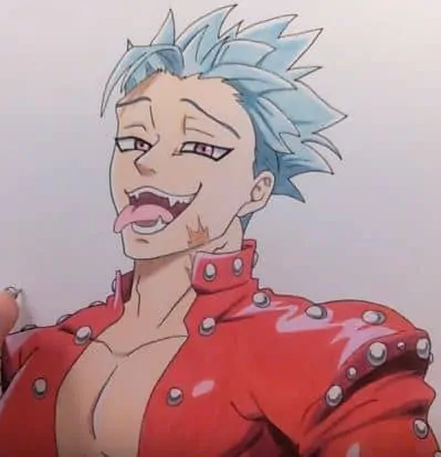 Ban the Fox’s Sin of Greed from Seven Deadly Sins drawing