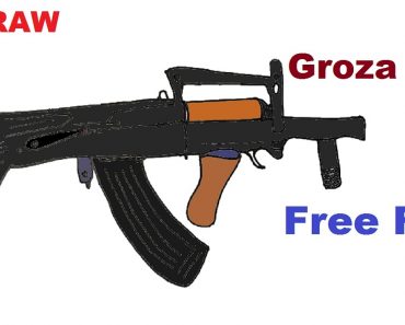 How to draw a Groza Gun in Free Fire and PUBG