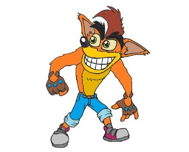 How To Draw Crash Bandicoot step by step