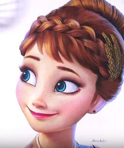How to draw Anna from the Disney movie Frozen 2