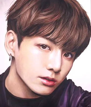 How to draw Jungkook from K-pop group BTS