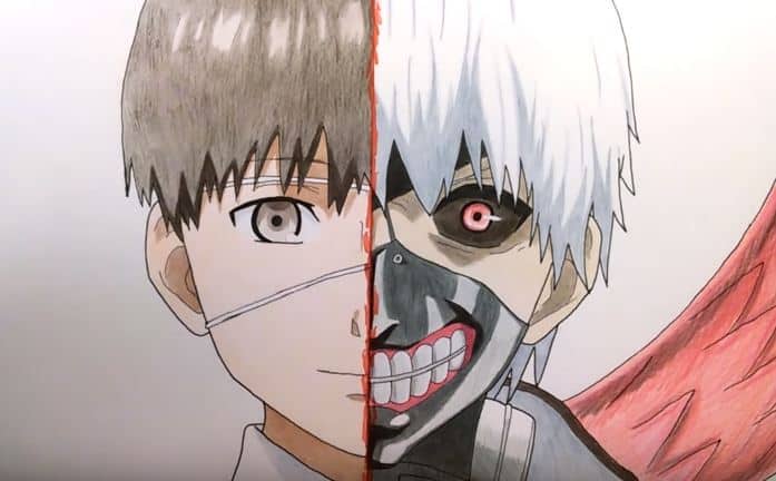 How To Draw Ken Kaneki From Tokyo Ghoul - Step By Step Drawing - YouTube