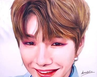 How to draw Kang Daniel from the K-pop boy group Wanna One