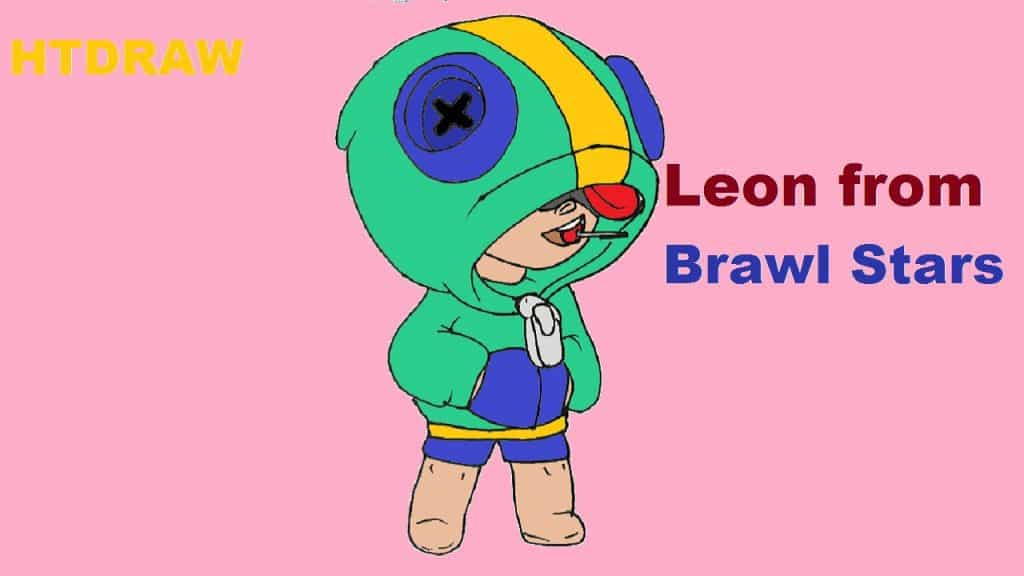 How to draw Leon from Brawl Stars step by step