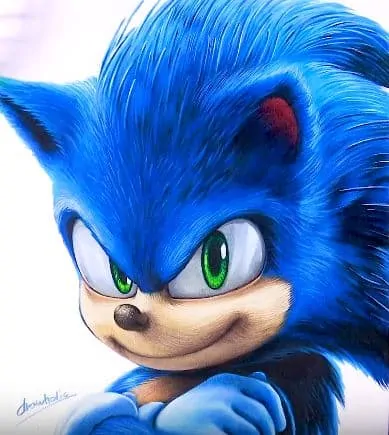 How to draw Sonic the Hedgehog by pencil