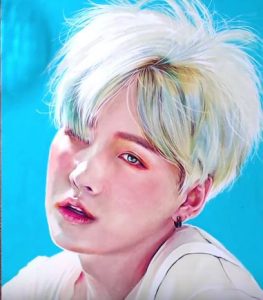 How to draw Suga from K-pop boy group BTS