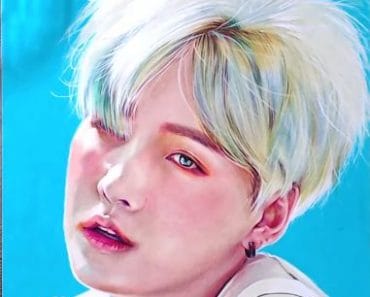 How to draw Suga from Kpop boy group BTS
