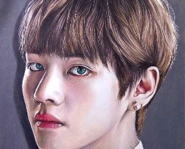 How to draw Tae Hyung from K-pop boy group BTS