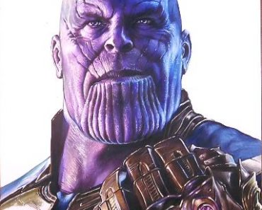 How to draw Thanos (Josh Brolin) from the movie Avengers