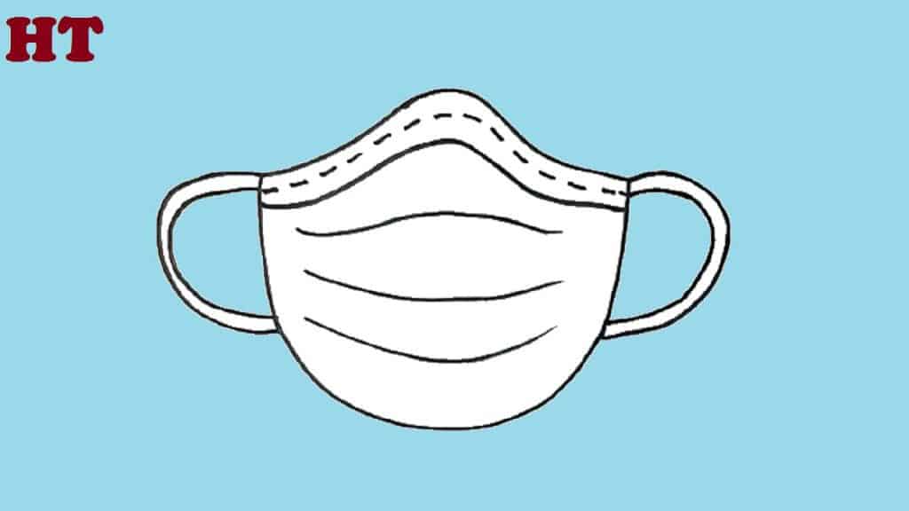 How to draw a Face mask step by step