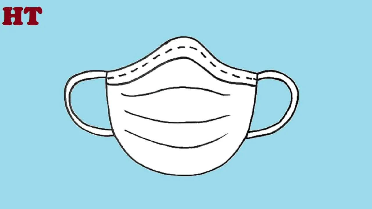 How to draw a Face mask step by step