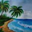 How to paint Beautiful Beach easy