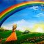 How to paint Girl and Rainbow
