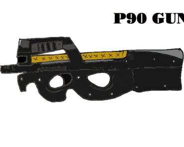 How to draw a P90 gun from free fire and pubg