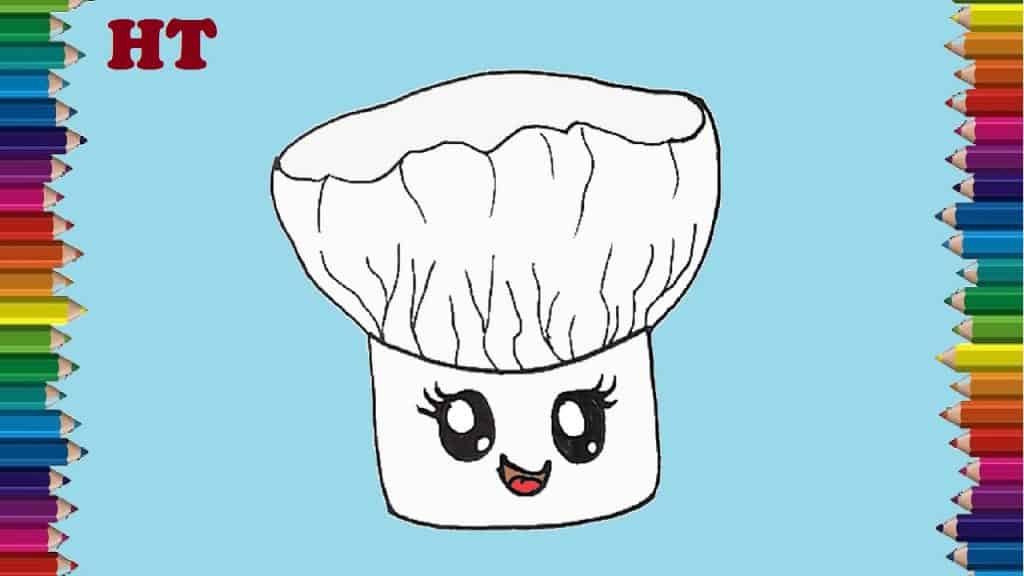 How to draw a Chef Cap cute and easy