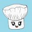 How to draw a Chef Cap cute and easy