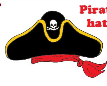 How to draw a pirate hat step by step