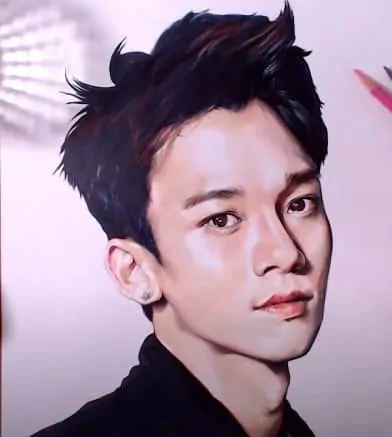 How to draw Chen (Kim Jong-dae) from the K-pop boy group EXO