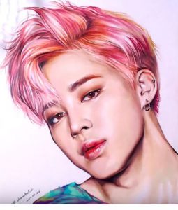 How to draw Jimin from Kpop boy group BTS
