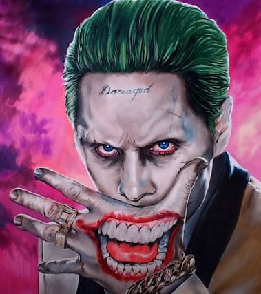 How To Draw Joker Jared Leto From The Movie Suicide Squad