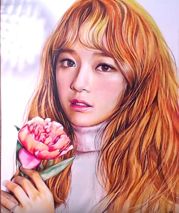 How to draw Kim Se-jeong from the K-pop girl group Gugudan