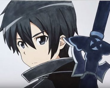How to draw Kirito From Sword Art Online