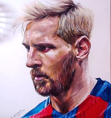 Pencil Sketch of Lionel Messi drawn... - Artist Shubham Dogra | Facebook