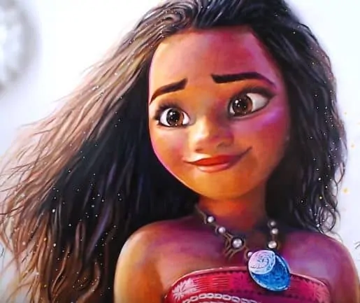 How to draw Moana step by step