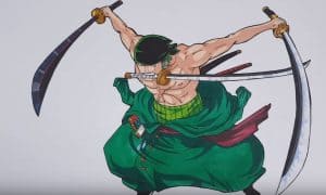How to draw Roronoa Zoro From One Piece