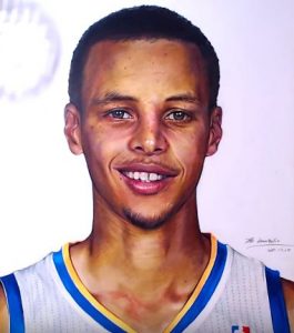 How to draw Stephen Curry by pencil - NBA