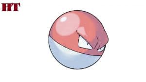 How to draw Voltorb from Pokemon