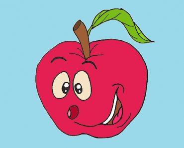 How to draw a apple cute and easy step by step