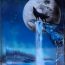 Howling wolf on the Moonlight painting | SPRAY PAINT ART