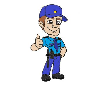 How to draw a security man cute and easy