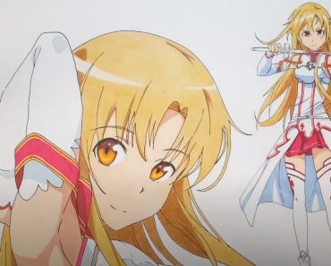 How to draw Asuna From Sword Art Online step by step