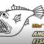 How to draw an anglerfish step by step