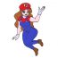 How to draw mario girl cute and easy