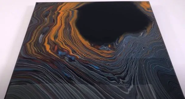 Amazing The Black Hole technique - Acrylic fluid art painting