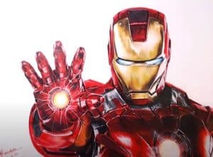 How to draw Iron Man realistic step by step