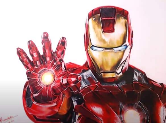 draw iron man