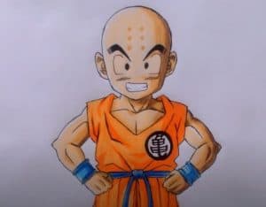 How to draw KRILLIN from DRAGON BALL Z